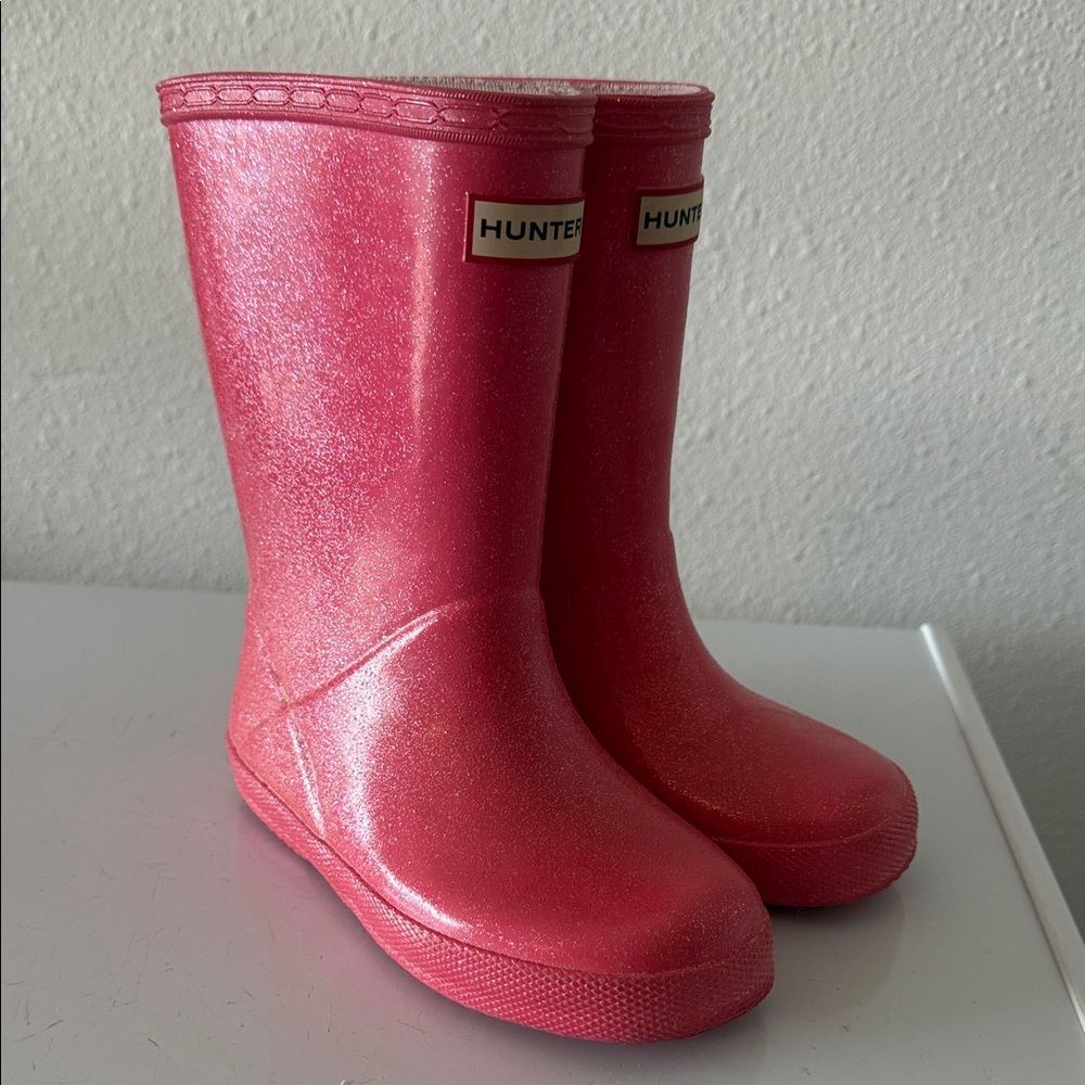 Hunter Sparkle Pink Toddler Boots